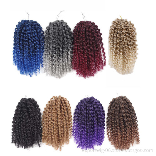 Mali Bob Twist Crochet Hair Extensions 3X Crochet Braid Hair Synthetic Fiber Solid And Mixed Color For Women And Children